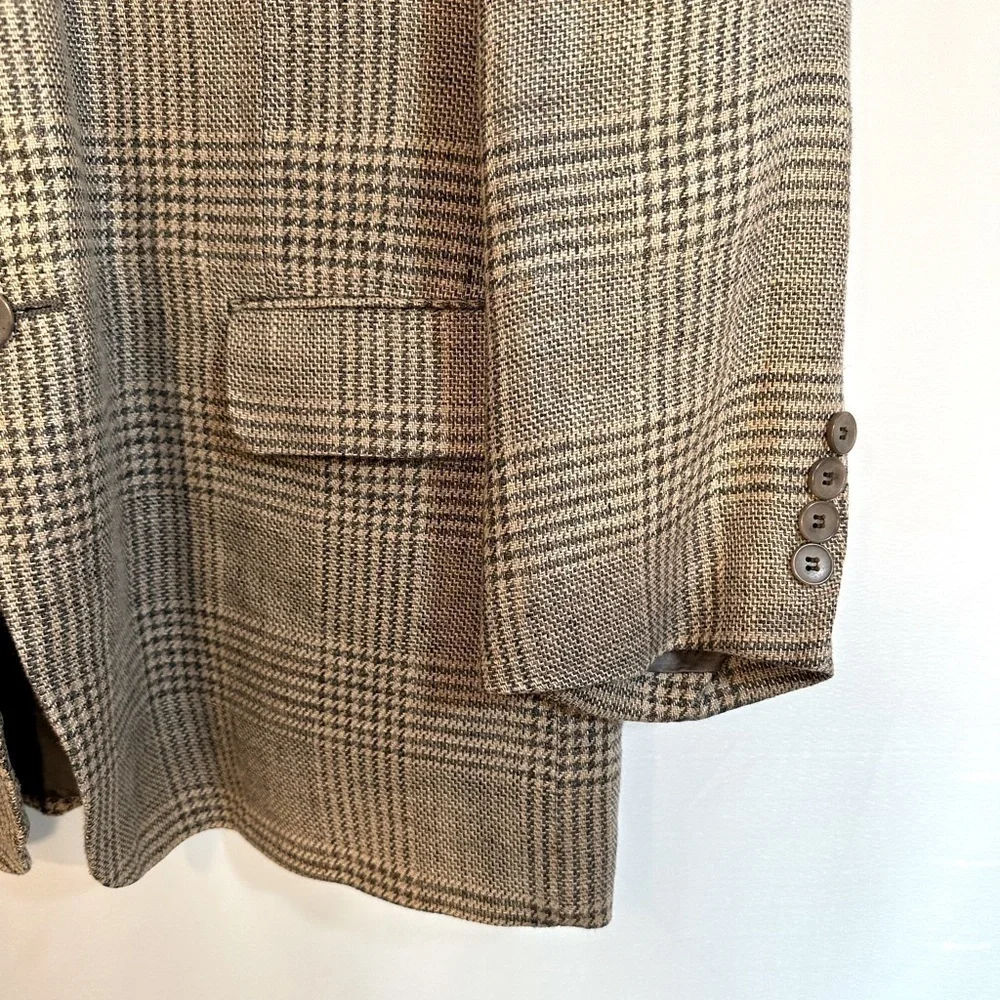 Calvin Klein Mens Size 41R 100% Linen Sports Coat Jacket Blazer Fully Lined USA